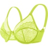image:imageHSIA Minimizer Bras for Women Enchante Full Coverage Underwire Bras Plus Size Lifting Floral Lace Bra for Heavy BreastKelly Green