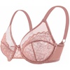 image:imageHSIA Minimizer Bras for Women Enchante Full Coverage Underwire Bras Plus Size Lifting Floral Lace Bra for Heavy BreastLight Coral