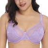 image:imageHSIA Minimizer Bras for Women Enchante Full Coverage Underwire Bras Plus Size Lifting Floral Lace Bra for Heavy BreastPurple