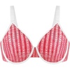 image:imageHSIA Minimizer Bras for Women Enchante Full Coverage Underwire Bras Plus Size Lifting Floral Lace Bra for Heavy BreastRed Bell Print