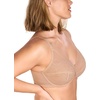 image:imageHSIA Minimizer Bras for Women Enchante Full Coverage Underwire Bras Plus Size Lifting Floral Lace Bra for Heavy BreastWarm Beige
