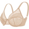 image:imageHSIA Minimizer Bras for Women Enchante Full Coverage Underwire Bras Plus Size Lifting Floral Lace Bra for Heavy BreastWarm Beige