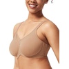image:imageHSIA Minimizer Bras for Women Plus Size Full Coverage Coolcomfort T Shirt Unlined Bra with Underwire for Heavy BreastDark Beige