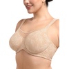 image:imageHSIA Minimizer Bras for Women Plus Size Full Coverage Coolcomfort T Shirt Unlined Bra with Underwire for Heavy BreastIvory Beige Leaf Print