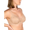 image:imageHSIA Minimizer Bras for Women Plus Size Full Coverage Coolcomfort T Shirt Unlined Bra with Underwire for Heavy BreastLight Beige Pearl Embroidery