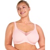 image:imageHSIA Minimizer Bras for Women Plus Size Full Coverage Coolcomfort T Shirt Unlined Bra with Underwire for Heavy BreastLight Pink