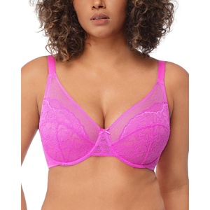 image:imageHSIA Minimizer Bras for Women Enchante Full Coverage Underwire Bras Plus Size Lifting Floral Lace Bra for Heavy BreastHot Pink