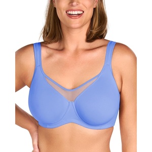 image:imageHSIA Minimizer Bras for Women Plus Size Full Coverage Coolcomfort T Shirt Unlined Bra with Underwire for Heavy BreastBlue