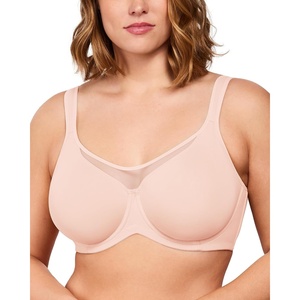 image:imageHSIA Minimizer Bras for Women Plus Size Full Coverage Coolcomfort T Shirt Unlined Bra with Underwire for Heavy BreastBlush Pink