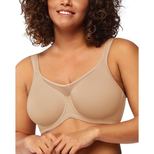 image:imageHSIA Minimizer Bras for Women Plus Size Full Coverage Coolcomfort T Shirt Unlined Bra with Underwire for Heavy BreastLight Beige