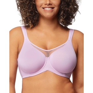 image:imageHSIA Minimizer Bras for Women Plus Size Full Coverage Coolcomfort T Shirt Unlined Bra with Underwire for Heavy BreastPurple