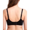 image:imageHSIA Balconette Bras for Women Underwire Unlined Demi Elodie Cloudsoft Half Cup Satin BrasBlack