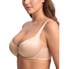 image:imageHSIA Balconette Bras for Women Underwire Unlined Demi Elodie Cloudsoft Half Cup Satin BrasLight Beige