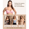 image:imageHSIA Balconette Bras for Women Underwire Unlined Demi Elodie Cloudsoft Half Cup Satin BrasPure Pink