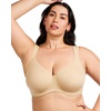 image:imageHSIA Bras for Women Minimizer Full Coverage Plus Size T Shirt Unlined Underwire Smooth Bra Seamless Cups Joan Ultimate SoftBeige