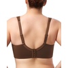 image:imageHSIA Bras for Women Minimizer Full Coverage Plus Size T Shirt Unlined Underwire Smooth Bra Seamless Cups Joan Ultimate SoftCoffee Brown