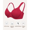 image:imageHSIA Bras for Women Minimizer Full Coverage Plus Size T Shirt Unlined Underwire Smooth Bra Seamless Cups Joan Ultimate SoftCoral Red