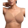image:imageHSIA Bras for Women Minimizer Full Coverage Plus Size T Shirt Unlined Underwire Smooth Bra Seamless Cups Joan Ultimate SoftDark Beige