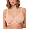 image:imageHSIA Bras for Women Minimizer Full Coverage Plus Size T Shirt Unlined Underwire Smooth Bra Seamless Cups Joan Ultimate SoftLight Beige