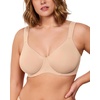 image:imageHSIA Bras for Women Minimizer Full Coverage Plus Size T Shirt Unlined Underwire Smooth Bra Seamless Cups Joan Ultimate SoftLight Beige