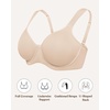 image:imageHSIA Bras for Women Minimizer Full Coverage Plus Size T Shirt Unlined Underwire Smooth Bra Seamless Cups Joan Ultimate SoftLight Beige