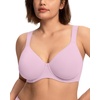image:imageHSIA Bras for Women Minimizer Full Coverage Plus Size T Shirt Unlined Underwire Smooth Bra Seamless Cups Joan Ultimate SoftNude Lavender