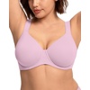 image:imageHSIA Bras for Women Minimizer Full Coverage Plus Size T Shirt Unlined Underwire Smooth Bra Seamless Cups Joan Ultimate SoftNude Lavender