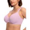image:imageHSIA Bras for Women Minimizer Full Coverage Plus Size T Shirt Unlined Underwire Smooth Bra Seamless Cups Joan Ultimate SoftNude Lavender