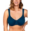image:imageHSIA Bras for Women Minimizer Full Coverage Plus Size T Shirt Unlined Underwire Smooth Bra Seamless Cups Joan Ultimate SoftOcean Blue