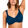image:imageHSIA Bras for Women Minimizer Full Coverage Plus Size T Shirt Unlined Underwire Smooth Bra Seamless Cups Joan Ultimate SoftOcean Blue