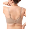 image:imageHSIA Bras for Women Minimizer Full Coverage Plus Size T Shirt Unlined Underwire Smooth Bra Seamless Cups Joan Ultimate SoftShifting Sand