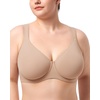 image:imageHSIA Bras for Women Minimizer Full Coverage Plus Size T Shirt Unlined Underwire Smooth Bra Seamless Cups Joan Ultimate SoftShifting Sand