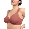 image:imageHSIA Bras for Women Minimizer Full Coverage Plus Size T Shirt Unlined Underwire Smooth Bra Seamless Cups Joan Ultimate SoftSpiced Red