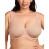 image:imageHSIA Bras for Women Minimizer Full Coverage Plus Size T Shirt Unlined Underwire Smooth Bra Seamless Cups Joan Ultimate SoftTaupe Beige