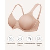 image:imageHSIA Bras for Women Minimizer Full Coverage Plus Size T Shirt Unlined Underwire Smooth Bra Seamless Cups Joan Ultimate SoftTaupe Beige