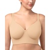 image:imageHSIA Bras for Women Minimizer Full Coverage Seamless Plus Size Longline Unlined Underwire Back Smoothing BraBeige