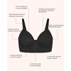 image:imageHSIA Bras for Women Minimizer Full Coverage Seamless Plus Size Longline Unlined Underwire Back Smoothing BraBlack