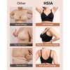 image:imageHSIA Bras for Women Minimizer Full Coverage Seamless Plus Size Longline Unlined Underwire Back Smoothing BraBlack