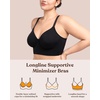 image:imageHSIA Bras for Women Minimizer Full Coverage Seamless Plus Size Longline Unlined Underwire Back Smoothing BraBlack