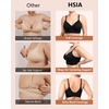 image:imageHSIA Bras for Women Minimizer Full Coverage Seamless Plus Size Longline Unlined Underwire Back Smoothing BraBlack Classic