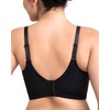 image:imageHSIA Bras for Women Minimizer Full Coverage Seamless Plus Size Longline Unlined Underwire Back Smoothing BraBlack Classic