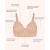 image:imageHSIA Bras for Women Minimizer Full Coverage Seamless Plus Size Longline Unlined Underwire Back Smoothing BraDark Beige