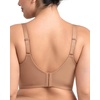 image:imageHSIA Bras for Women Minimizer Full Coverage Seamless Plus Size Longline Unlined Underwire Back Smoothing BraDark Beige Classic