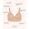 image:imageHSIA Bras for Women Minimizer Full Coverage Seamless Plus Size Longline Unlined Underwire Back Smoothing BraDark Beigefbd0517