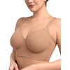 image:imageHSIA Bras for Women Minimizer Full Coverage Seamless Plus Size Longline Unlined Underwire Back Smoothing BraDark Beigefbd0517