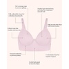 image:imageHSIA Bras for Women Minimizer Full Coverage Seamless Plus Size Longline Unlined Underwire Back Smoothing BraGrey Purple