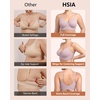 image:imageHSIA Bras for Women Minimizer Full Coverage Seamless Plus Size Longline Unlined Underwire Back Smoothing BraGrey Purple