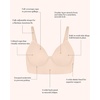 image:imageHSIA Bras for Women Minimizer Full Coverage Seamless Plus Size Longline Unlined Underwire Back Smoothing BraLight Beige