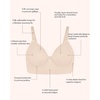 image:imageHSIA Bras for Women Minimizer Full Coverage Seamless Plus Size Longline Unlined Underwire Back Smoothing BraLight Beige Classic