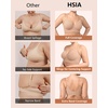 image:imageHSIA Bras for Women Minimizer Full Coverage Seamless Plus Size Longline Unlined Underwire Back Smoothing BraLight Beige Classic
